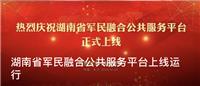 湖南省军民融合公共服务平台上线运行